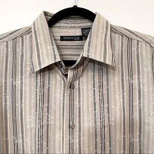 KENNETH COLE Embroidered Button Down Shirt XL